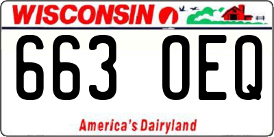 WI license plate 663OEQ