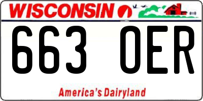 WI license plate 663OER