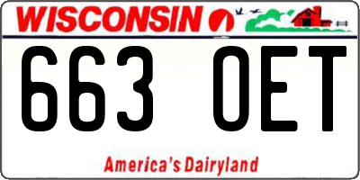 WI license plate 663OET