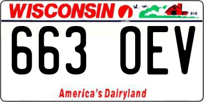 WI license plate 663OEV
