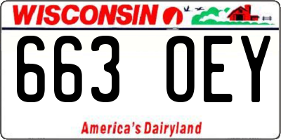 WI license plate 663OEY