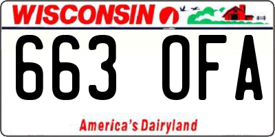 WI license plate 663OFA