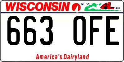WI license plate 663OFE