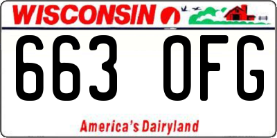 WI license plate 663OFG