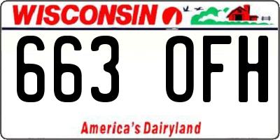 WI license plate 663OFH
