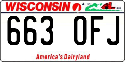 WI license plate 663OFJ