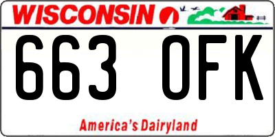 WI license plate 663OFK