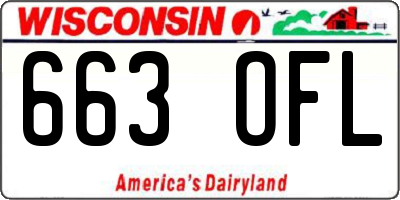 WI license plate 663OFL