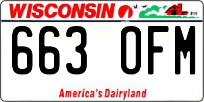 WI license plate 663OFM