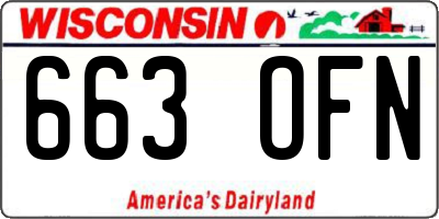 WI license plate 663OFN