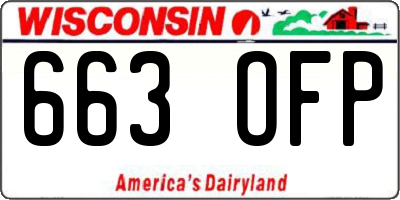 WI license plate 663OFP