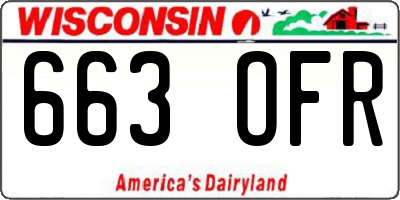 WI license plate 663OFR