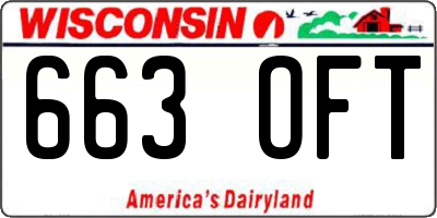 WI license plate 663OFT
