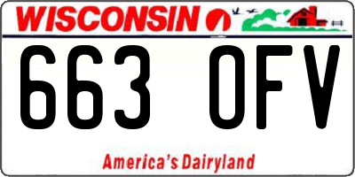 WI license plate 663OFV