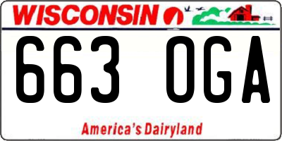 WI license plate 663OGA