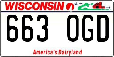 WI license plate 663OGD
