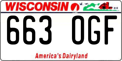 WI license plate 663OGF