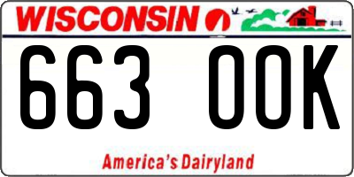 WI license plate 663OOK