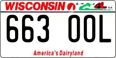 WI license plate 663OOL