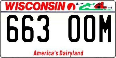 WI license plate 663OOM
