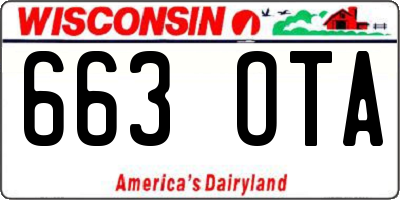 WI license plate 663OTA