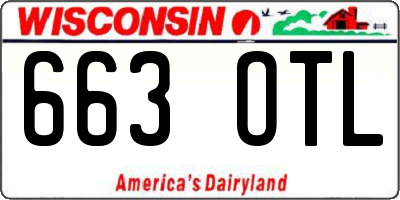 WI license plate 663OTL