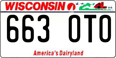 WI license plate 663OTO