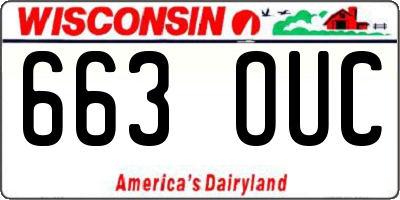WI license plate 663OUC