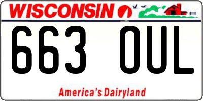 WI license plate 663OUL