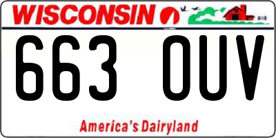 WI license plate 663OUV