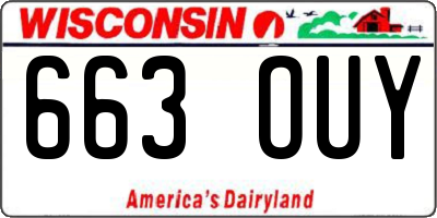 WI license plate 663OUY