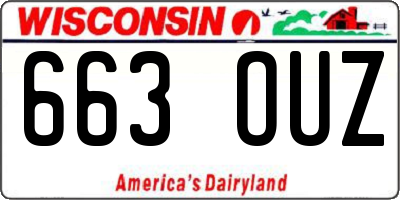 WI license plate 663OUZ