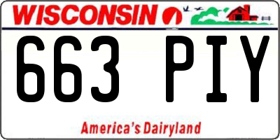 WI license plate 663PIY