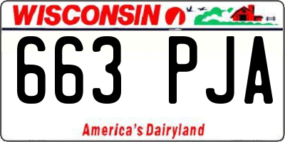 WI license plate 663PJA