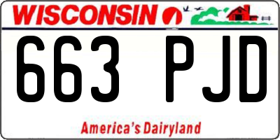 WI license plate 663PJD