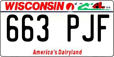 WI license plate 663PJF
