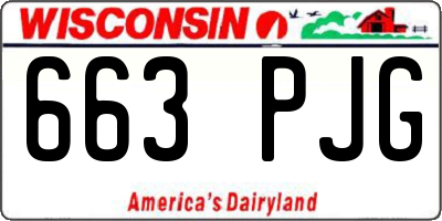 WI license plate 663PJG