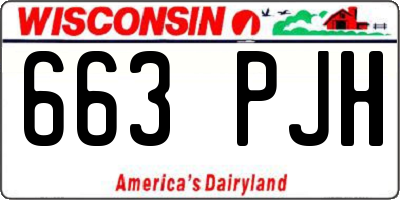 WI license plate 663PJH