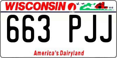 WI license plate 663PJJ