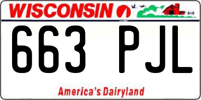 WI license plate 663PJL