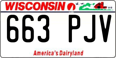 WI license plate 663PJV