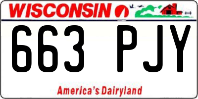 WI license plate 663PJY