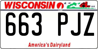 WI license plate 663PJZ