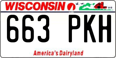WI license plate 663PKH