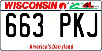 WI license plate 663PKJ