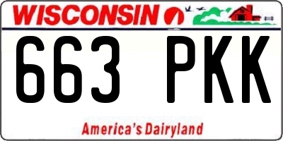 WI license plate 663PKK