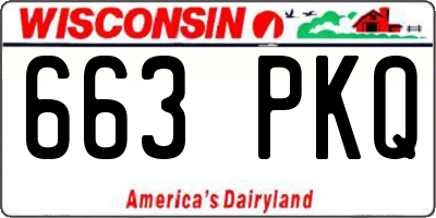 WI license plate 663PKQ