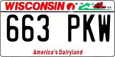 WI license plate 663PKW
