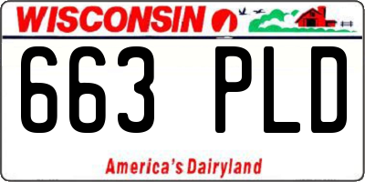 WI license plate 663PLD