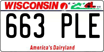 WI license plate 663PLE